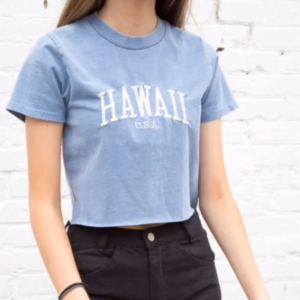 Brandy Melville Helen Hawaii USA Cropped Tee